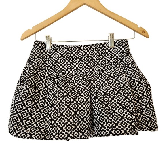 Omio By Heart Dresses & Skirts - Omio By Heart Black White Floral Mico Mini Skirt School Dark Academia Medium